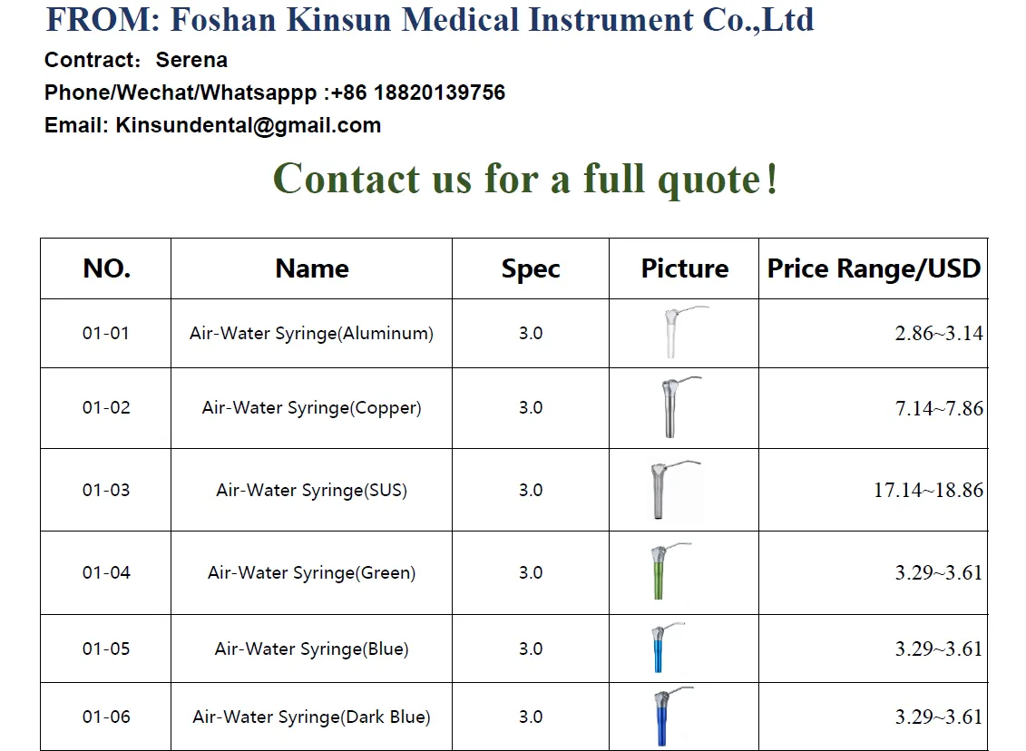 Dental chair parts price list