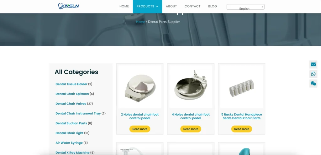 kinsun dental dental parts website